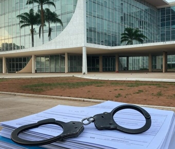 Fachada do STF em Brasília simbolizando prisão domiciliar humanitária por saúde a 21 condenados.