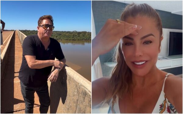 Leonardo liga para Poliana para dizer que aprendeu a usar pix, em Goiás — Foto: Reprodução/ Instagram Poliana Rocha